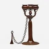 Tiffany Studios, Candelabrum with snuffer, c. 1910, patinated bronze