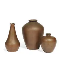 Charles Walter Clewell, group of vases, three