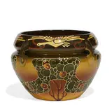 Harry Rhead for Roseville Pottery, earthenware Decorated Landscape jardiniere