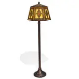 Prairie School, rare large floor lamp