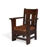armchair by Charles Stickley at the Shops of the Stickley & Brandt Chair Co., sold Mar 2022
