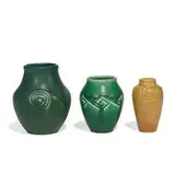 Rookwood Pottery, group of Z-Line matte glazed ceramic vase, three