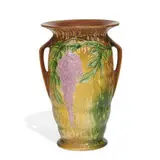 Roseville Pottery, Wisteria two-handled earthenware vase