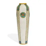 Boch Frères Keramis, tall Art Deco vase, Belgium