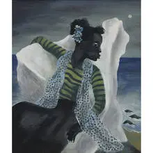 Karl Priebe, Moonlight by the Sea, 1940