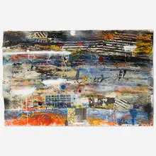 Untitled (000469) by Robert Baribeau, 2003, oil and mixed media on paper, sold Jan 2020
