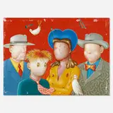 Kathy Calderwood, Confectionary Mary (The Perfect Liars), c. 1973, acrylic on panel