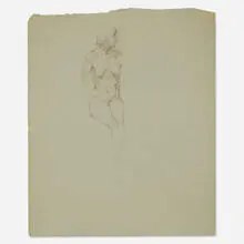 Franz Kline, Untitled, c. 1940, graphite on paper