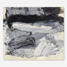 Open Crossing by Edvins Strautmanis, 1983, acrylic on canvas mounted to board, sold Jan 2020