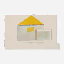 Susan York, Golden Mean Study #7 (Pollo Asado), 1987, gouache and pencil on clay