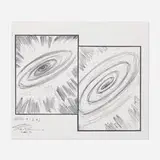 Steven Parrino, Vortex #1 & #2, 2002, offset lithograph on cardstock