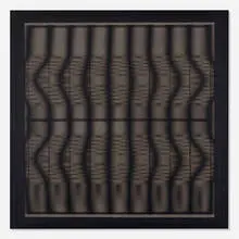 Ludwig Wilding, Steroskopisches Bild PSR 55/28, 1980, screenprint on Plexiglas over screenprint on cardboard