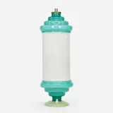 Arredoluce, table lamp, c. 1960, glass, frosted glass, brass, enameled aluminum