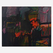 Occassion [sic] by Joe Stefanelli, 1957, oil on canvas, sold Jan 2020