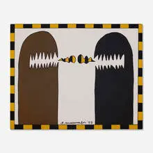 Untitled by Sadamasa Motonaga, 1998, glazed porcelain, sold Jan 2020
