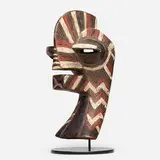 Songye, Kilume (male mask) for the Kifwebe Society, carved and painted wood