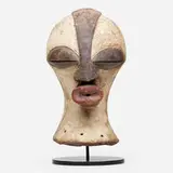Songye, Kikashi (female mask) for the Kifwebe Society, carved and painted wood