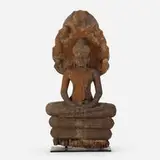Thai, Buddha Muchalinda, carved wood