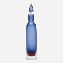 Inciso bottle with stopper by Paolo Venini, 1950, wheel-carved glass, sold Jan 2020