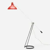 Floris Fiedeldij, floor lamp, 1956, enameled steel, enameled aluminum, lacquered wood