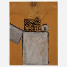 Robert Loughlin, U Boat, c. 2005, acrylic and ink on found cardboard
