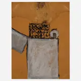 Robert Loughlin, U Boat, c. 2005, acrylic and ink on found cardboard