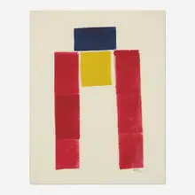 Untitled by Lyman Emmet Kipp, Jr., 1970, printer's ink on paper, sold Jan 2020