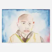 Untitled by Francesco Clemente, 1994, digigraph on paper, sold Jan 2020