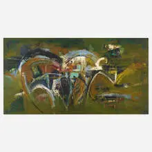 Matsumi Kanemitsu, Untitled, 1955, oil on canvas
