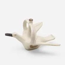 Bird vessel by Bruno Gambone, c. 1970, glazed stoneware, sold Jan 2020