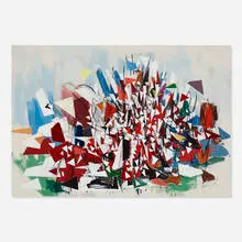 Abstract Movement (R-6) by Robert Goodnough, 1989, acrylic and oil on canvas, sold Oct 2019