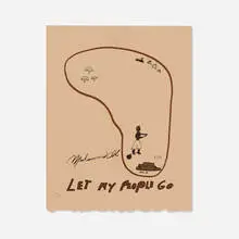 Let My People Go by Muhammad Ali, 1979, offset lithograph on paper, sold Oct 2019