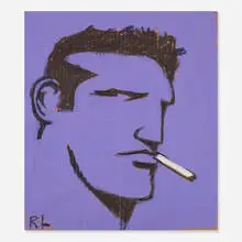 Lavinder Man by Robert Loughlin, 2008, acrylic and ink on cardboard, sold Oct 2019