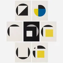 Quadrat im Kreis 1946-1976 by Leon Polk Smith, 1987, serigraph on paper, sold Oct 2019