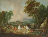 Bonaventure de Bar, Untitled, 1700-1729) A fête champêtre oil on canvas 74 x 93cm