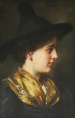 Emma von Müller, Untitled, oil on panel 27 x 17.5cm