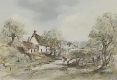 Arthur Edward Davies, Untitled, watercolour 27.5 x 38cm