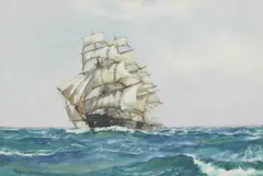 Montague Dawson, Untitled, watercolour 27 x 37cm Provenance: Frost and Reed Ltd.