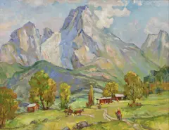Untitled by Pavel Bogdanov, oil on canvas 67 x 88cm, sold Jun 2021