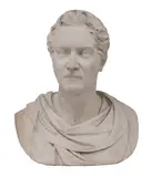 Julius Troschel, Untitled, a marble bust of a moustachioed gentleman