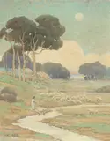 Carl Everton Moon, The Quiet Hour, 1918, oil on canvas