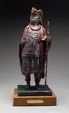 Tom Knapp, Kwakiutl Dance Speaker, Northwest Coast, polychrome bronze on a wooden base
