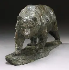 Kenneth Bunn, Bear, 1989, brown and green patinated bronze