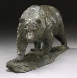 Kenneth Bunn, Bear, 1989, brown and green patinated bronze