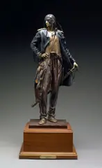 Long Soldier by Dave McGary, 1990, polychrome bronze on a wooden base, sold Apr 2005