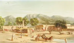 Ernest Etienne Narjot, Daily Life in Old Sonora, 1873., oil on canvas