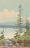 Lorenzo Palmer Latimer, Pine Trees on the Lake Shore