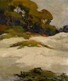 Mary DeNeale Morgan, Dunes and Windswept Cypresses along the Monterey Coast