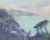 William Posey Silva, Full Moon and Mist - Lobos (No. 1382)