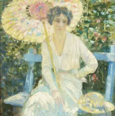 John Hubbard Rich, Mabel in the Garden (No. 6), oil on canvas